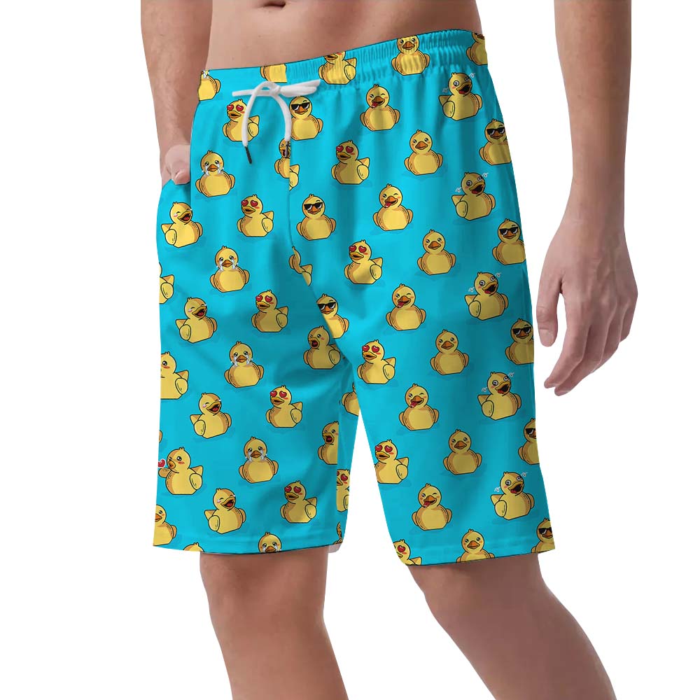 Duck Lover Men's Hawaiian Beach Shorts