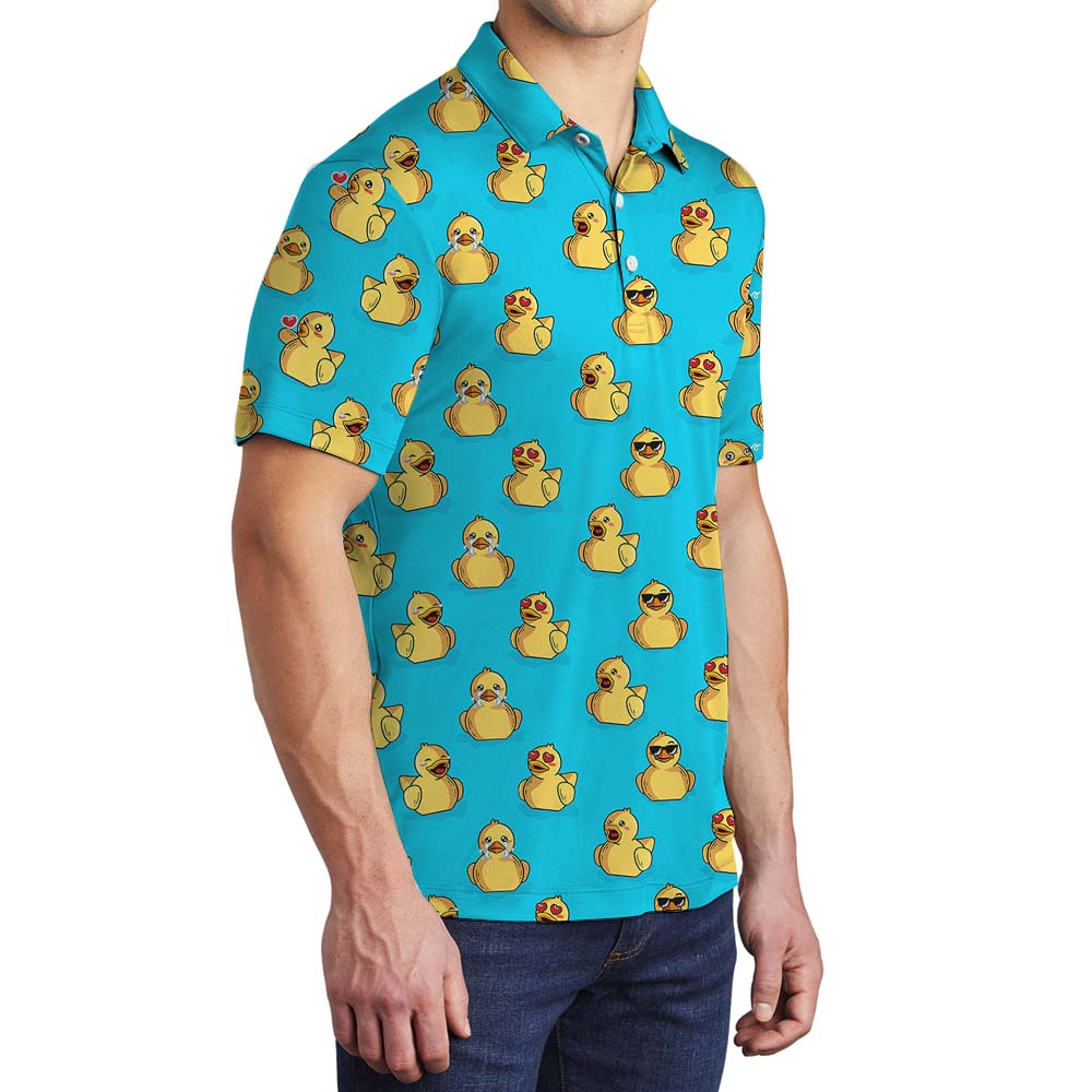 Rubber Duck Blue Men's Collared Shirts