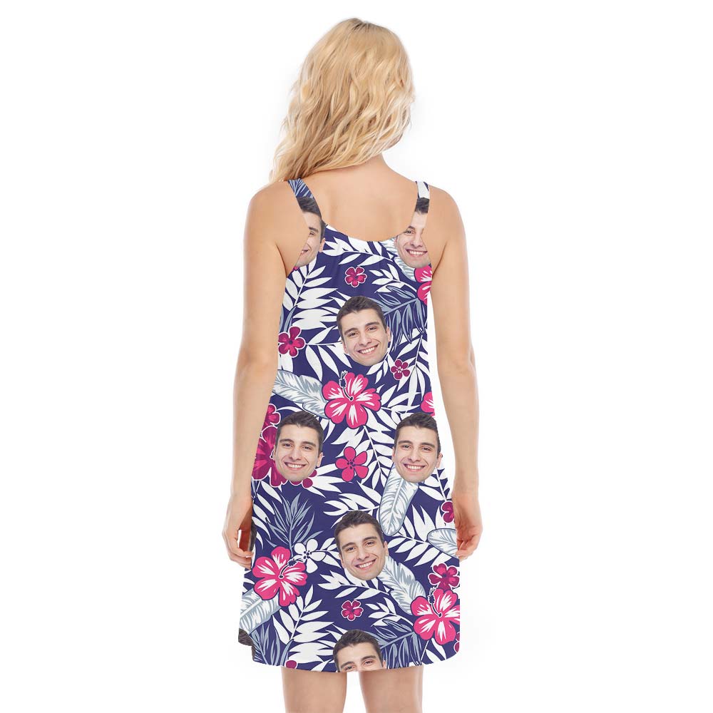 Tropical Custom Face Hawaiian Cami Dress