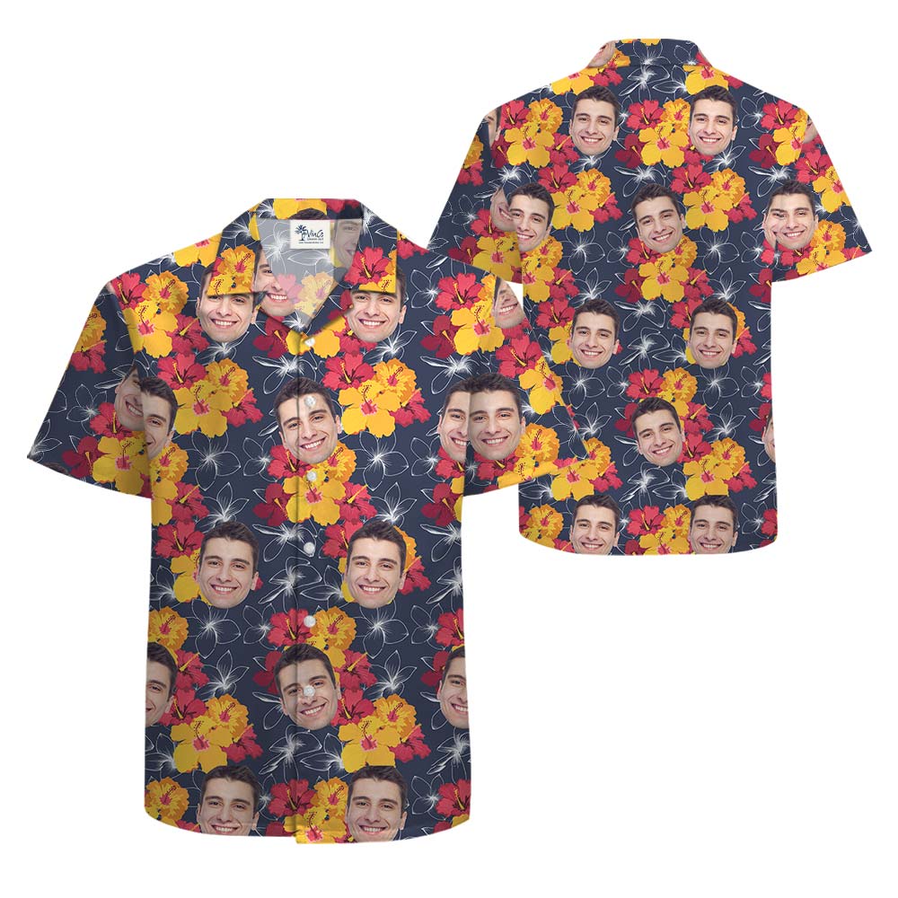 Custom Festive Hawaiian Flower Shirt Men