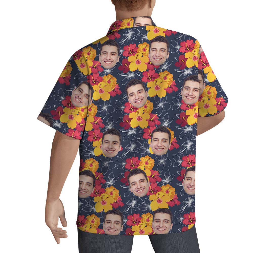 Custom Festive Hawaiian Flower Shirt Men