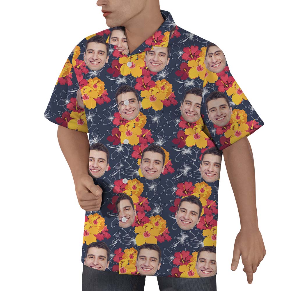 Custom Festive Hawaiian Flower Shirt Men