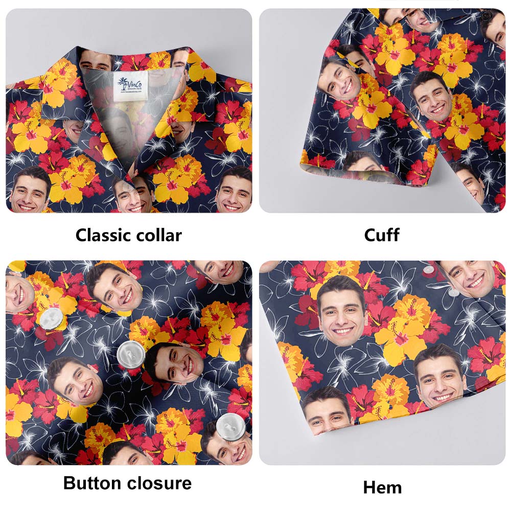 Custom Festive Hawaiian Flower Shirt Men