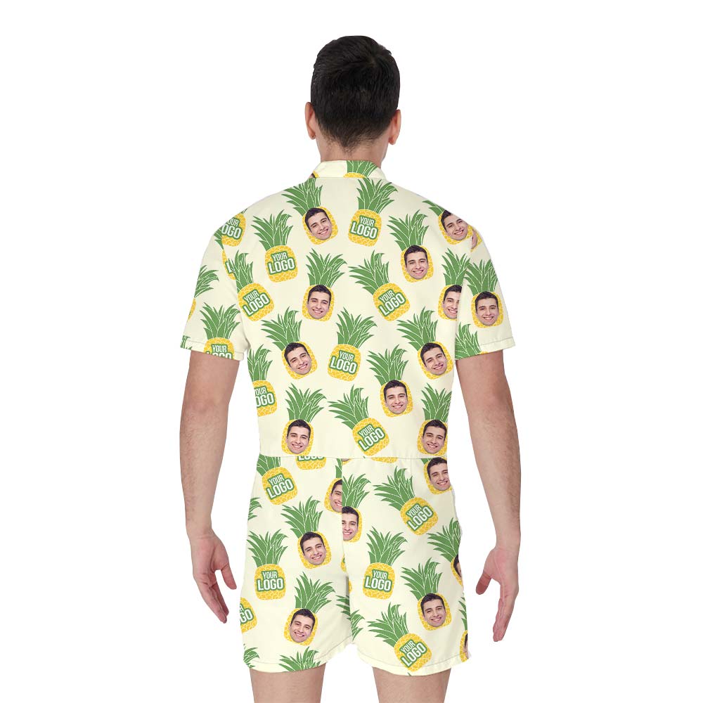 Personalized Pineapple Hawaiian Romper Men