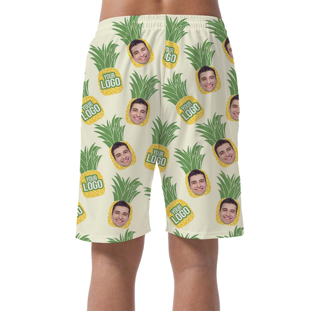 Pineapple-Man Hawaiian Custom Face Shorts Men