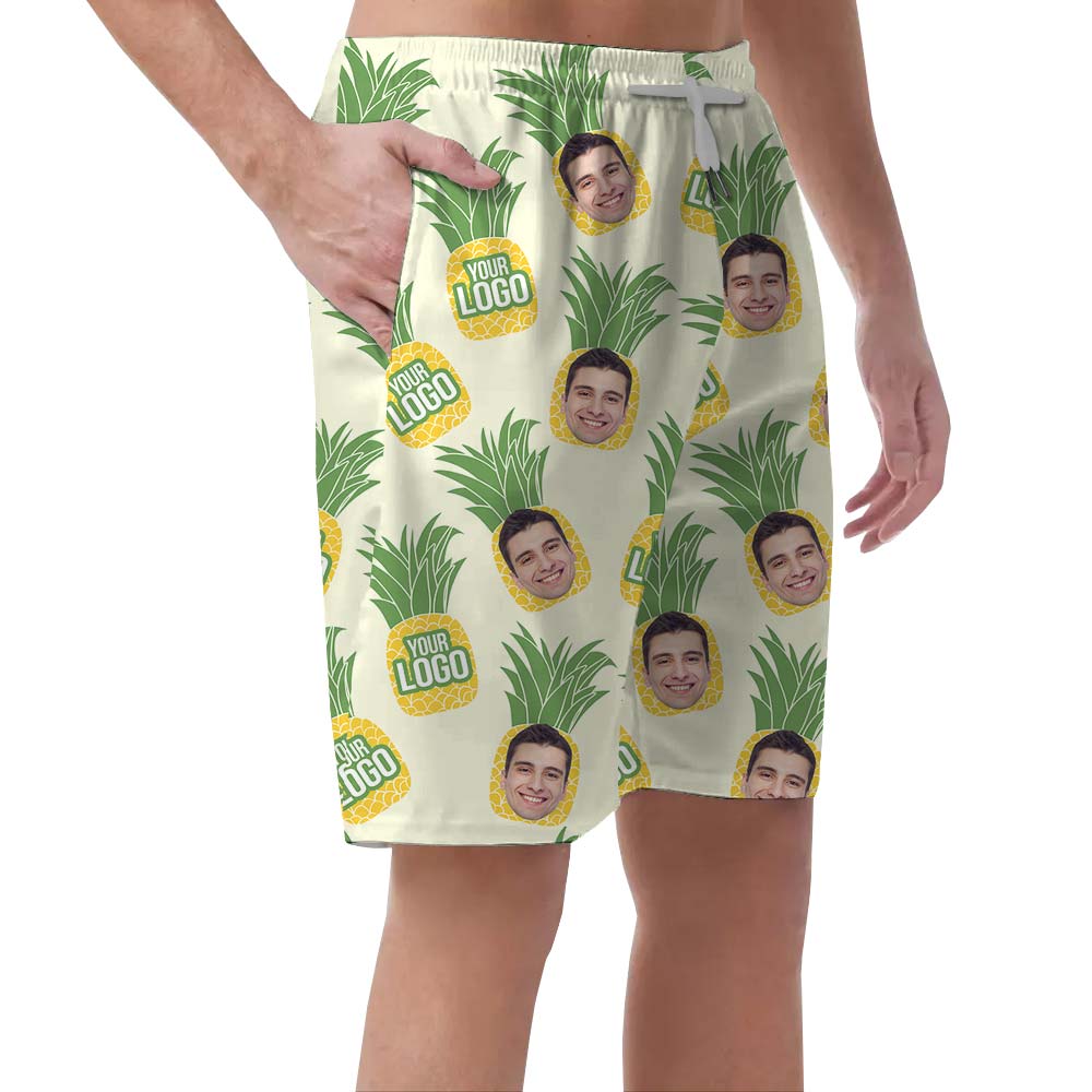 Pineapple-Man Hawaiian Custom Face Shorts Men