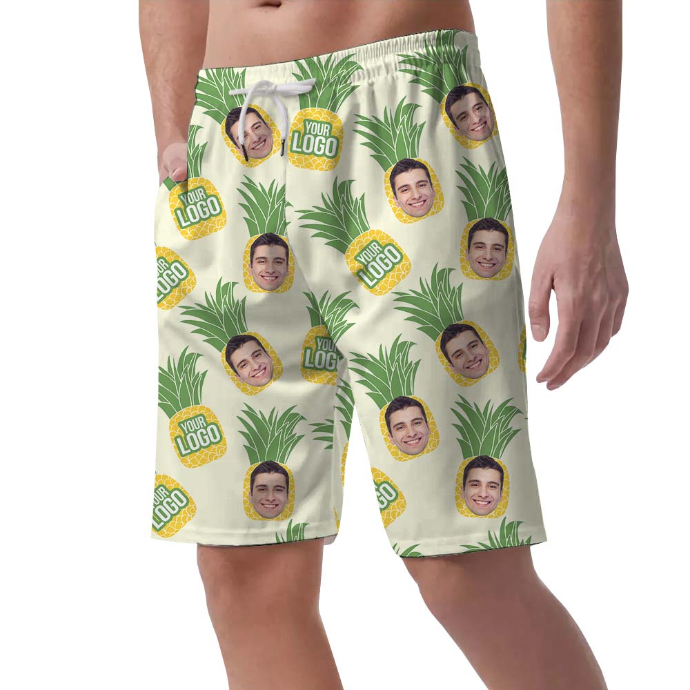 Pineapple-Man Hawaiian Custom Face Shorts Men