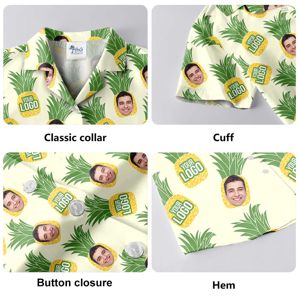 Pineapple Custom Face Hawaiian Shirt Men