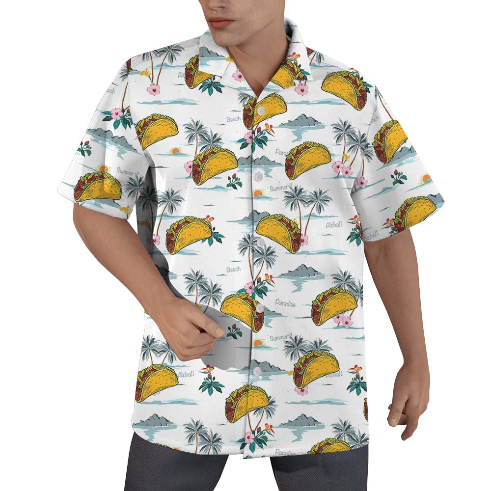 Taco Palm Tree Men's Hawaiian Shirts - variant image 1