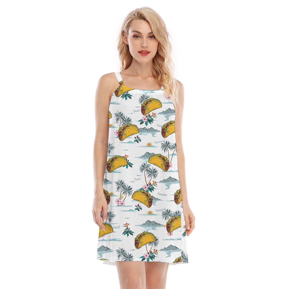 Cool Taco Mexico Women's Cami Dress With Beach Themes - variant image 1