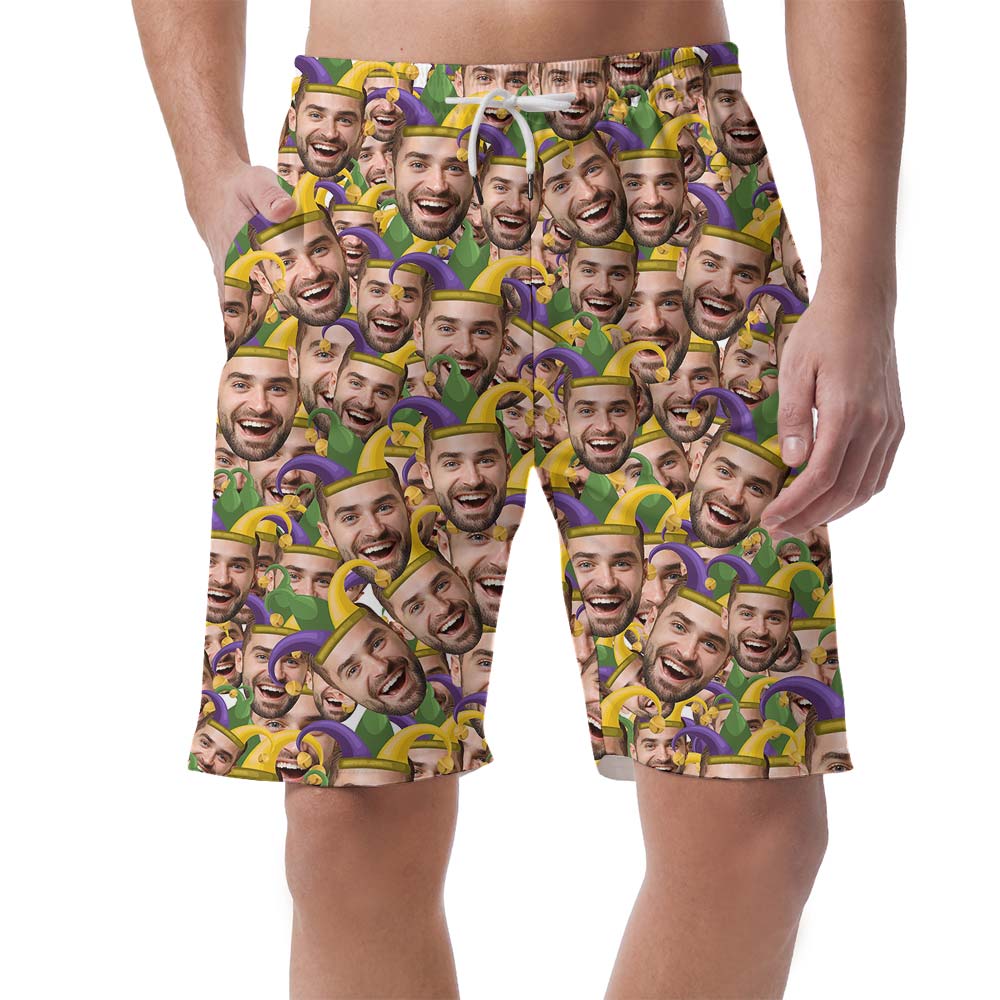 Festive Hawaiian Custom Face Shorts Men - variant image 1