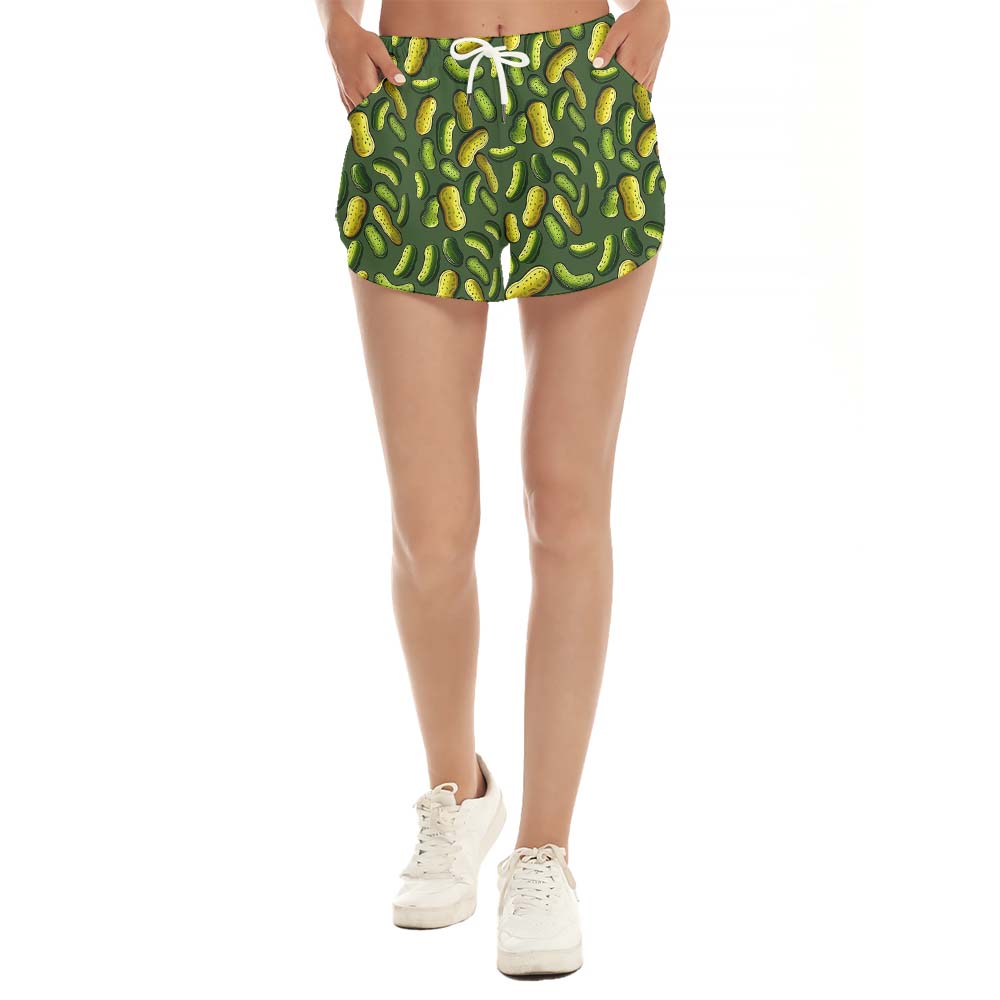 Cute Pickle Green Women's Hawaiian Shorts - variant image 1