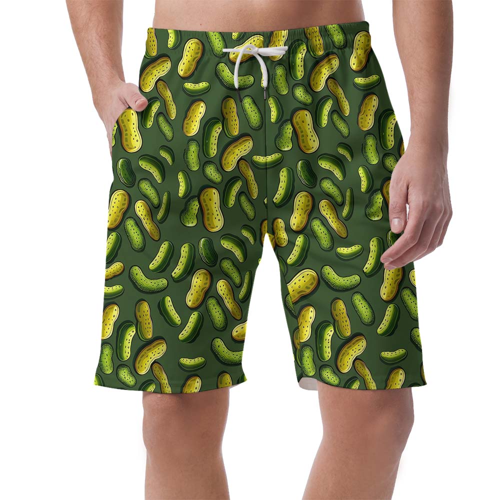 Pickle Green Tropical Men's Hawaiian Shorts - variant image 1