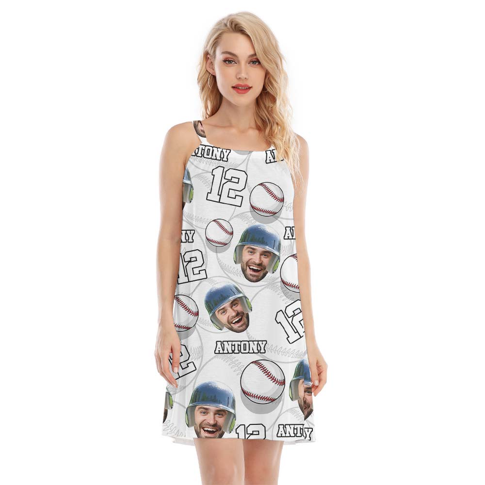 Baseball Hawaiian Cami Dress With Your Lover - variant image 1