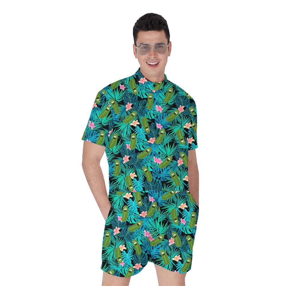 Pickle Tropical Green Men's Romper - variant image 1