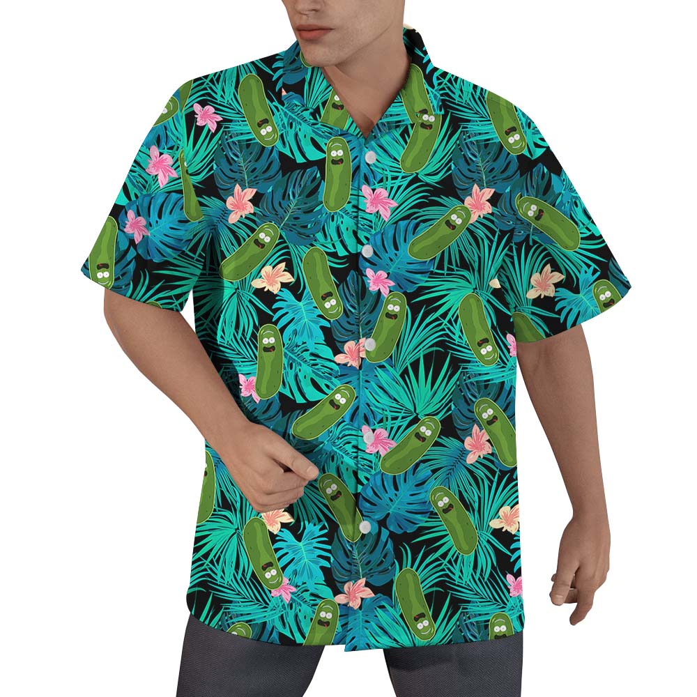 Pickle Green Hawaiian Shirt For Men - variant image 1