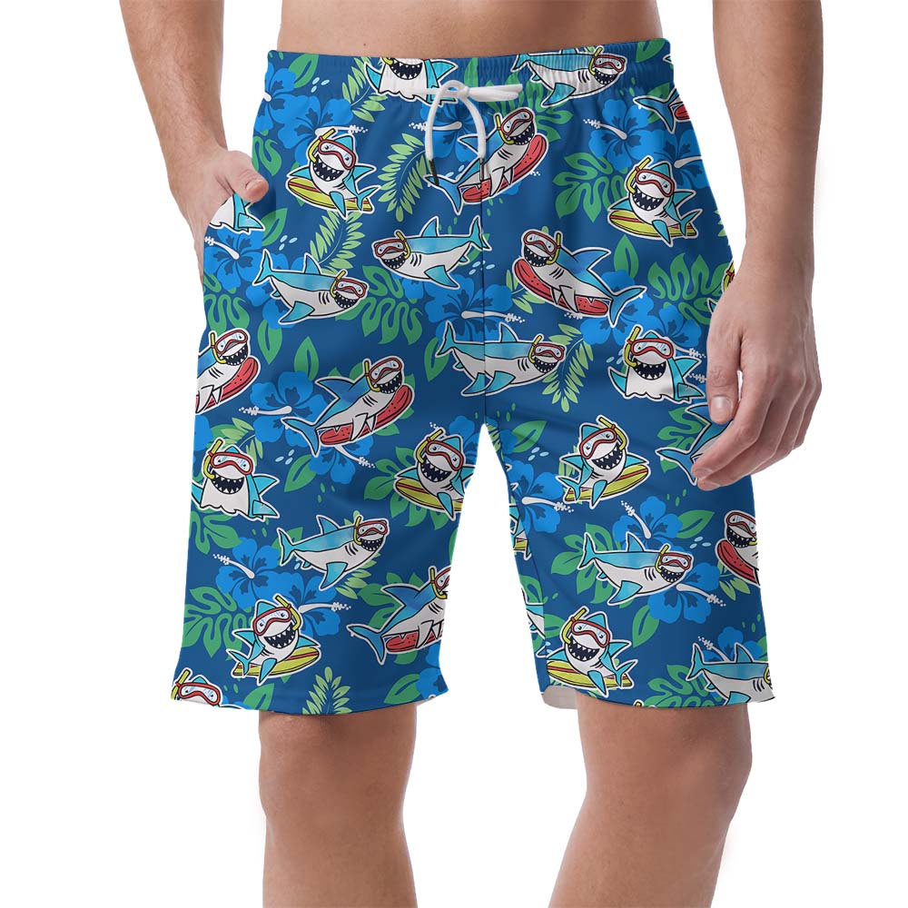 Shark Themed Swimming Trunks For Men - variant image 1