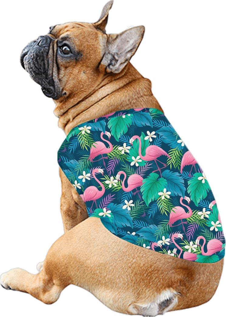 Matching Flamingo Beach Shirt And Dress For Family