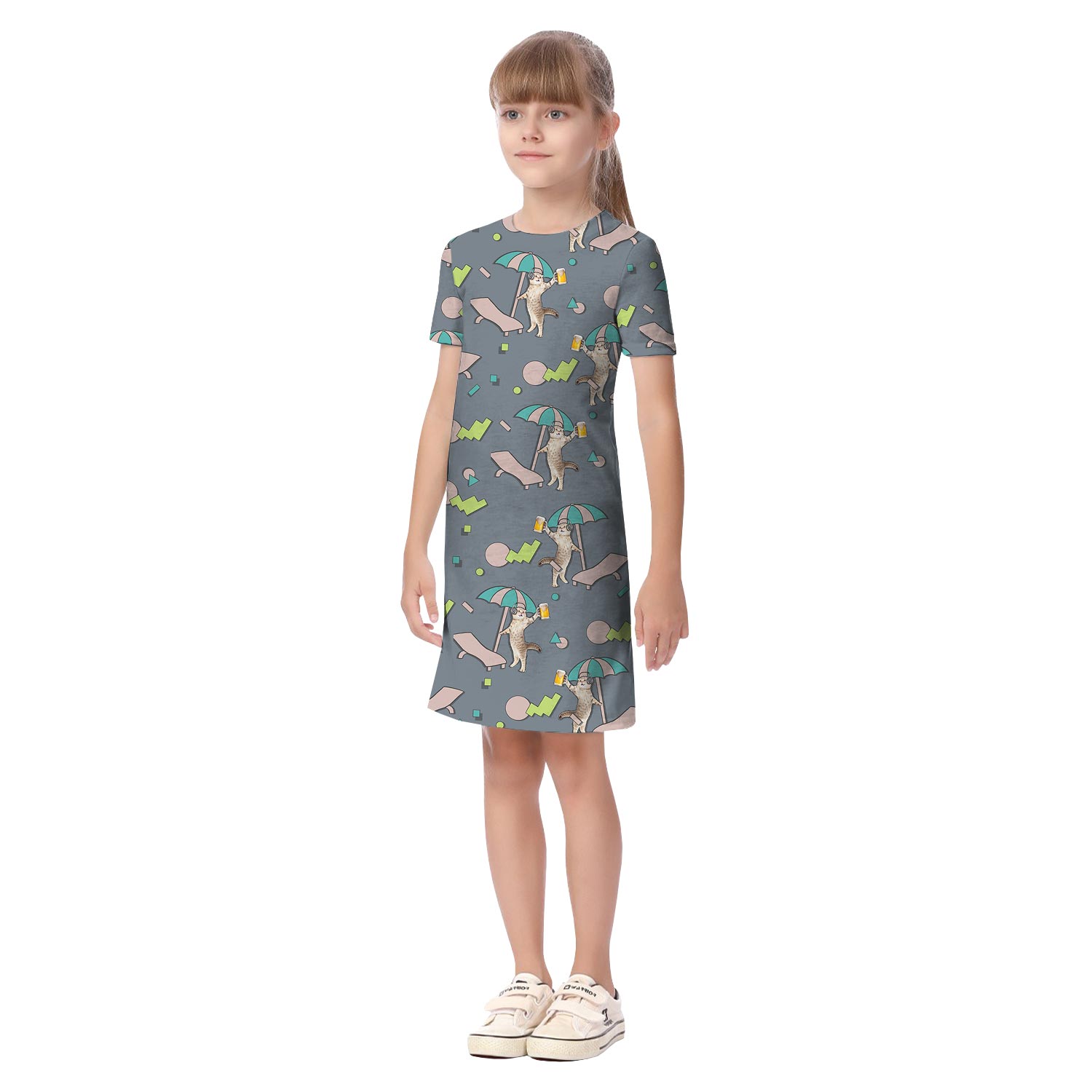Funny Cat Cheers Holiday Matching Hawaiian Outfits For Family