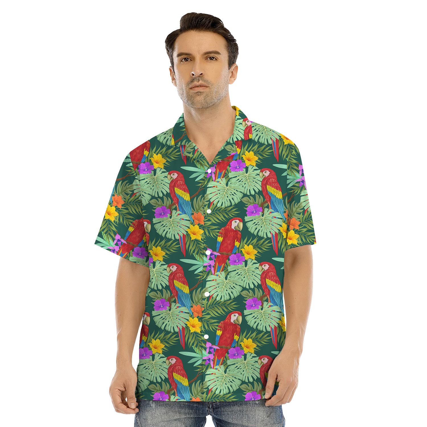 Tropical Parrots Hawaiian Matching Set for Family