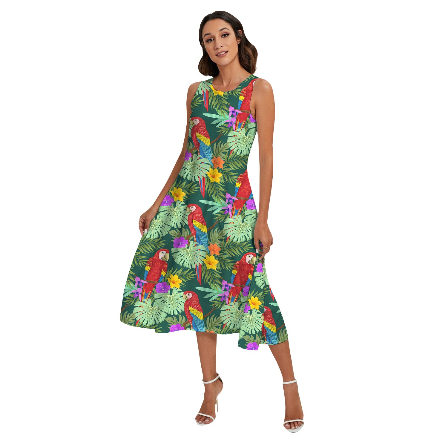 Tropical Parrots Hawaiian Matching Set for Family