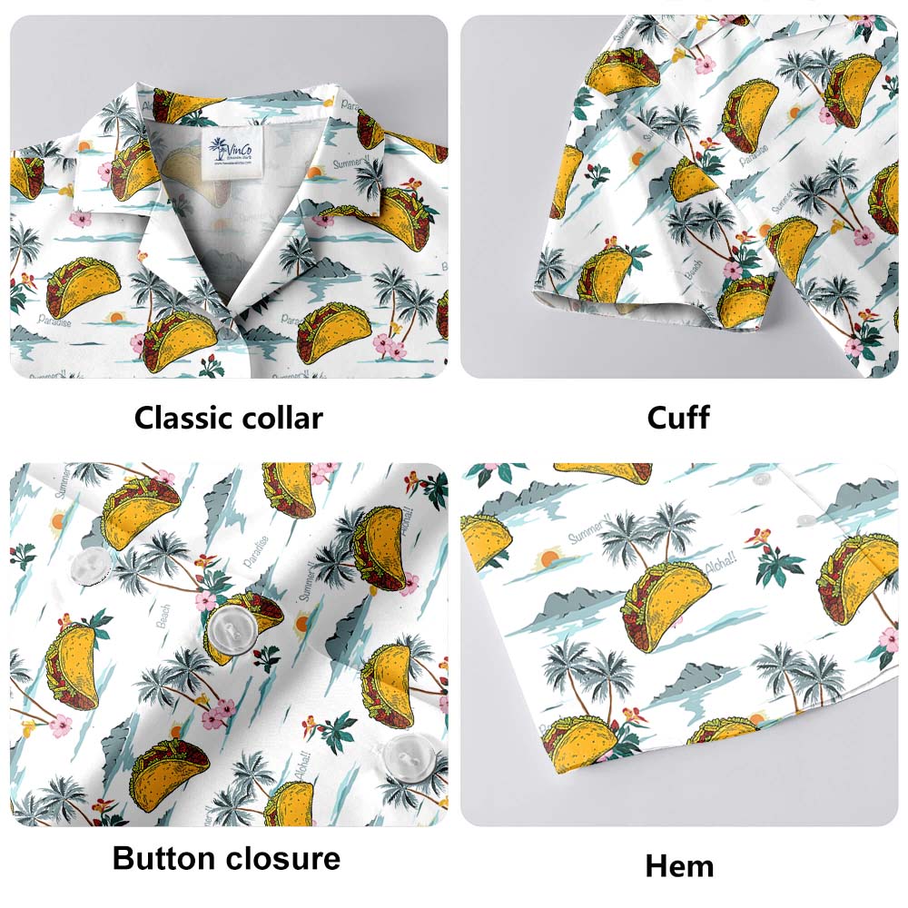 Taco Palm Tree Men's Hawaiian Shirts