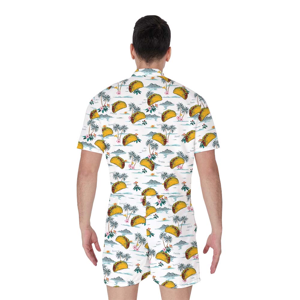 Taco Beach Themed Men's Romper