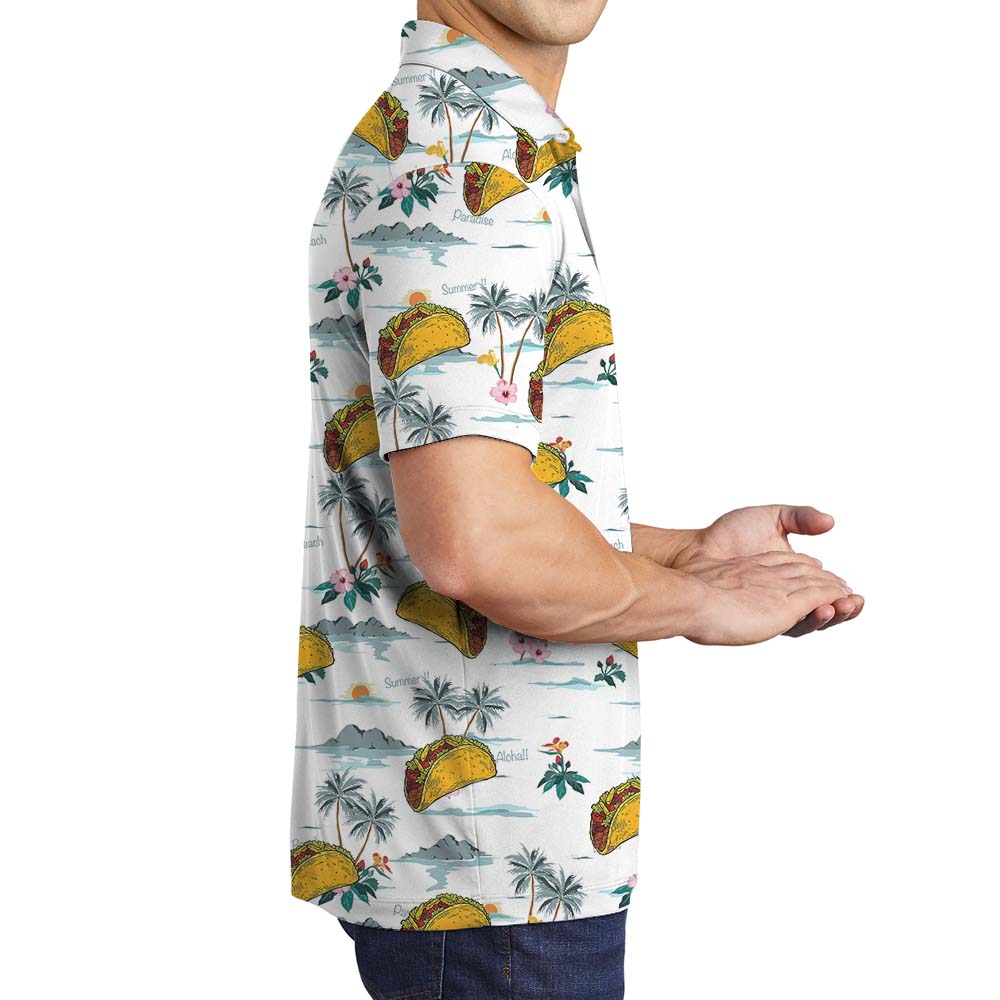 Unique Taco Men's Collared Golf Shirt