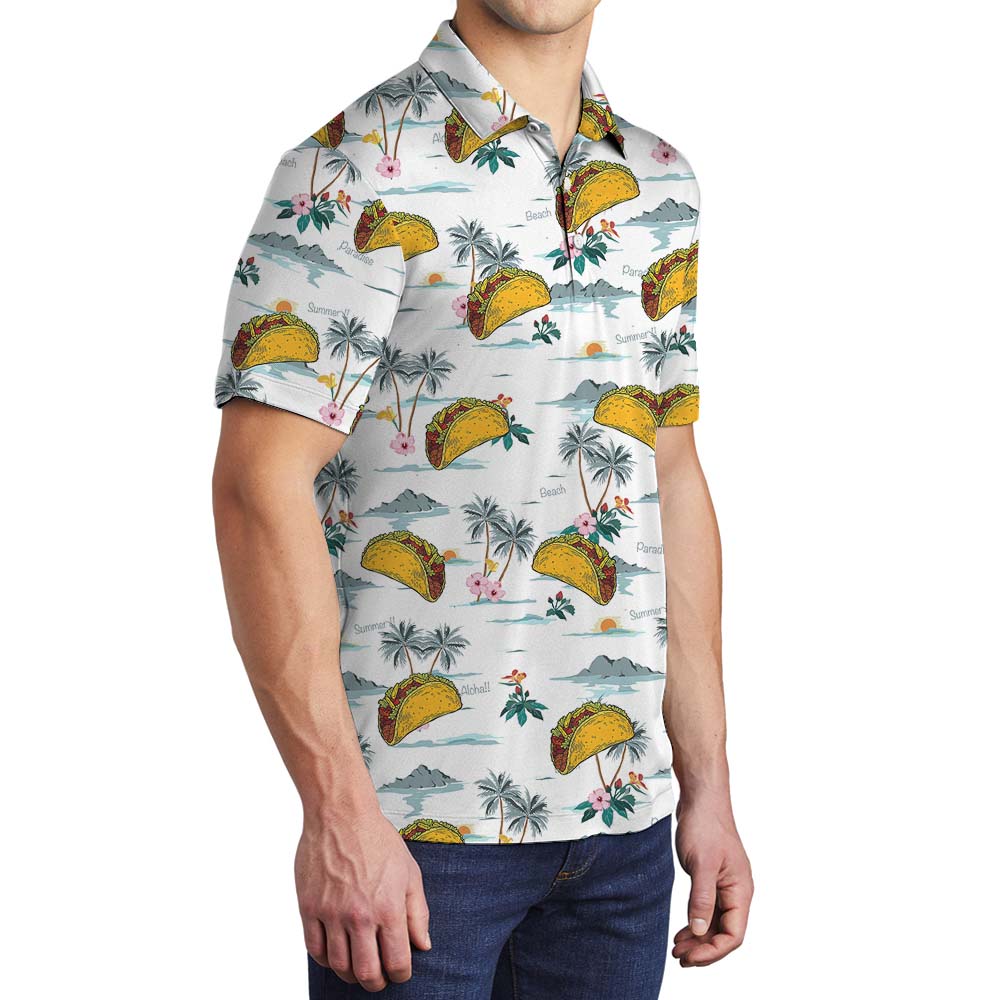 Unique Taco Men's Collared Golf Shirt