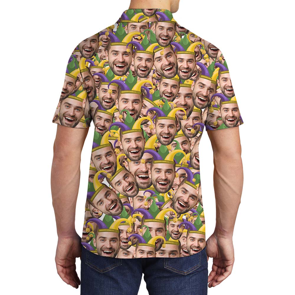 Custom Face Hawaiian Polo Men For Carnival Festival