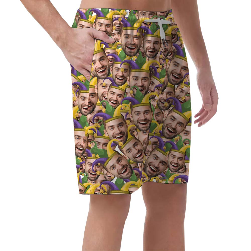 Festive Hawaiian Custom Face Shorts Men