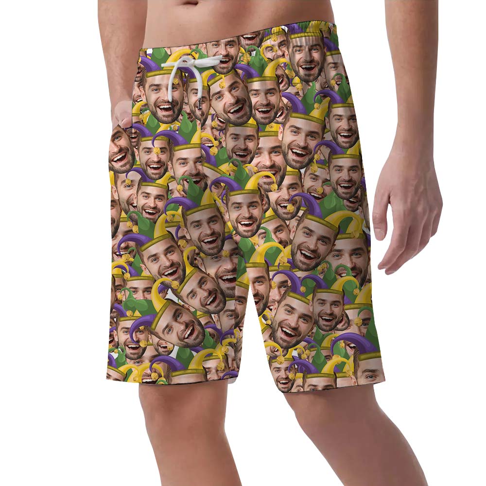 Festive Hawaiian Custom Face Shorts Men