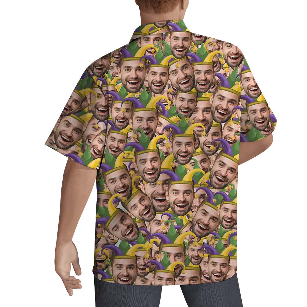Carnival Celebration Hawaiian Custom Face Shirt Men