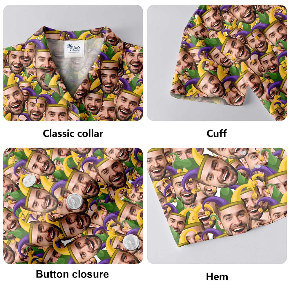 Carnival Celebration Hawaiian Custom Face Shirt Men
