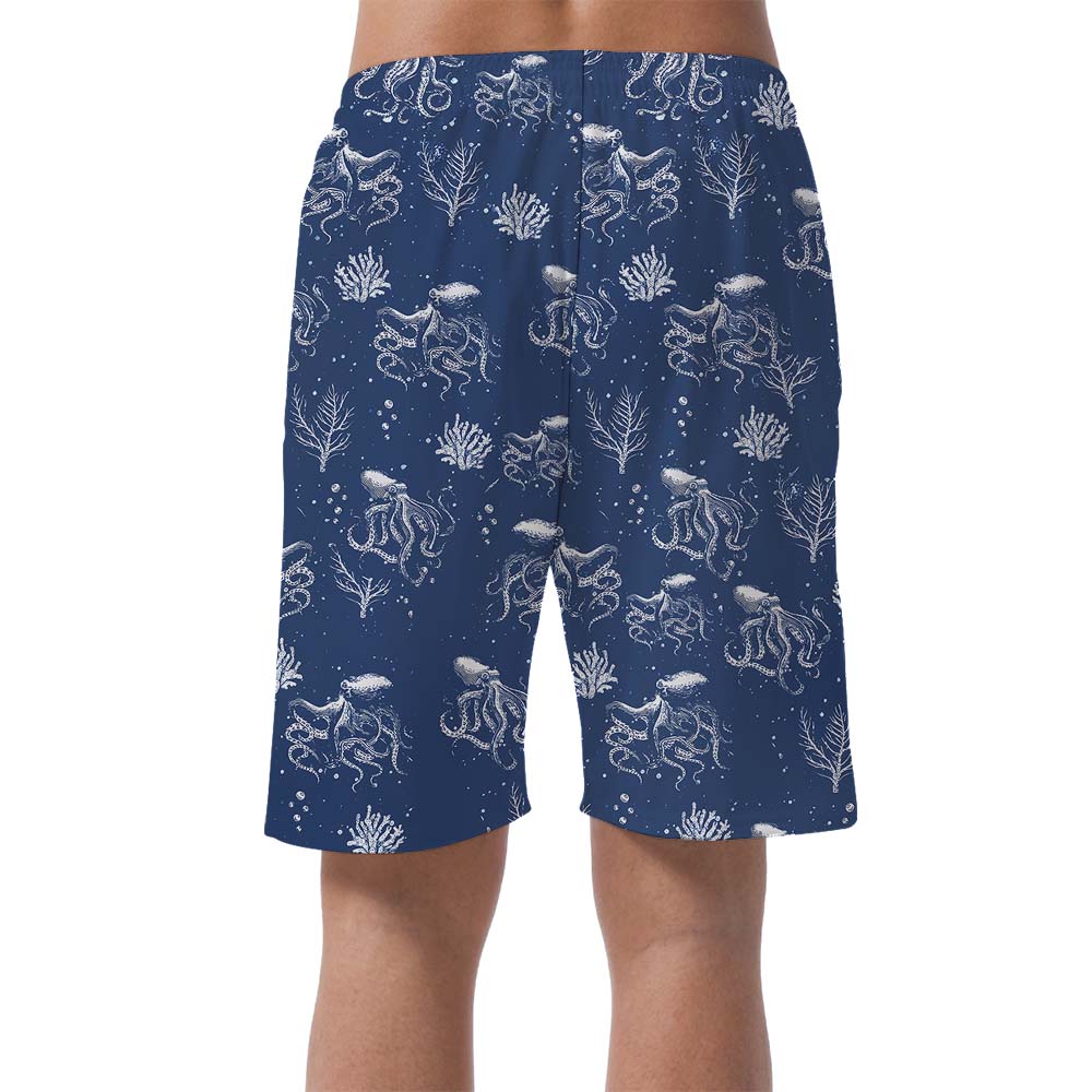 Octopus Navy Men's Hawaiian Shorts