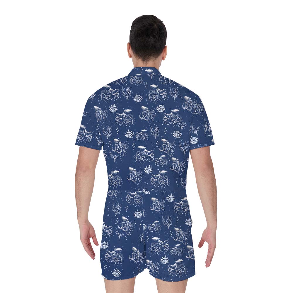 Octopus Men's Hawaiian Romper