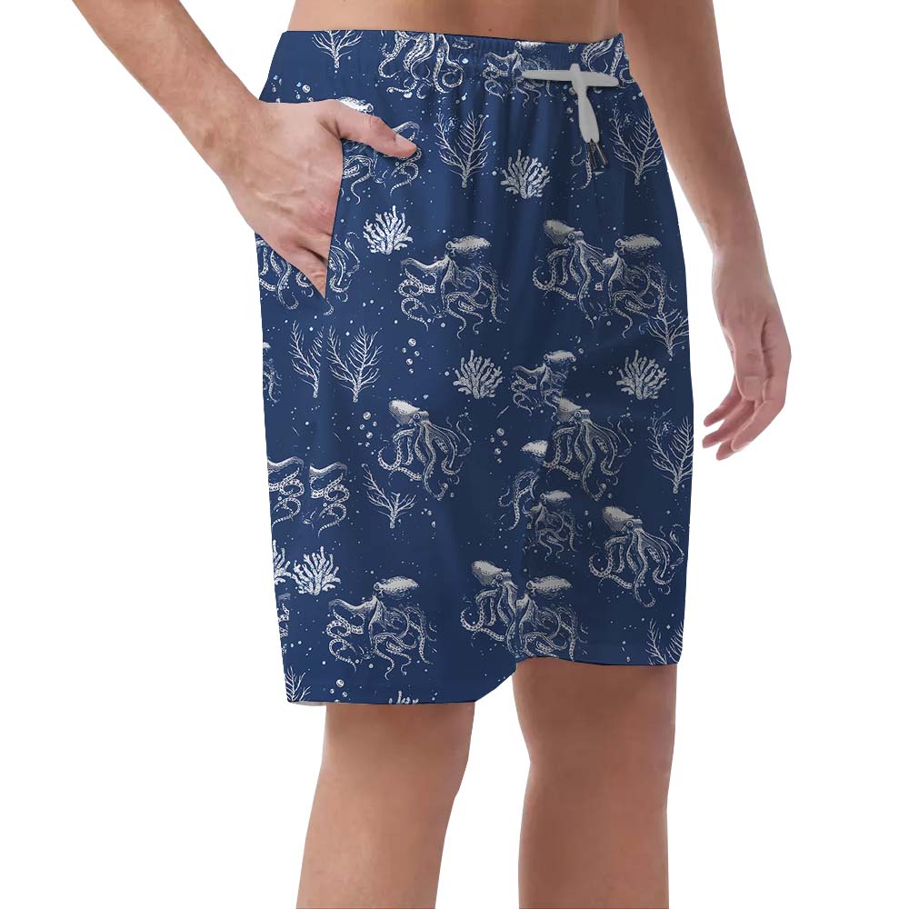 Octopus Navy Men's Hawaiian Shorts