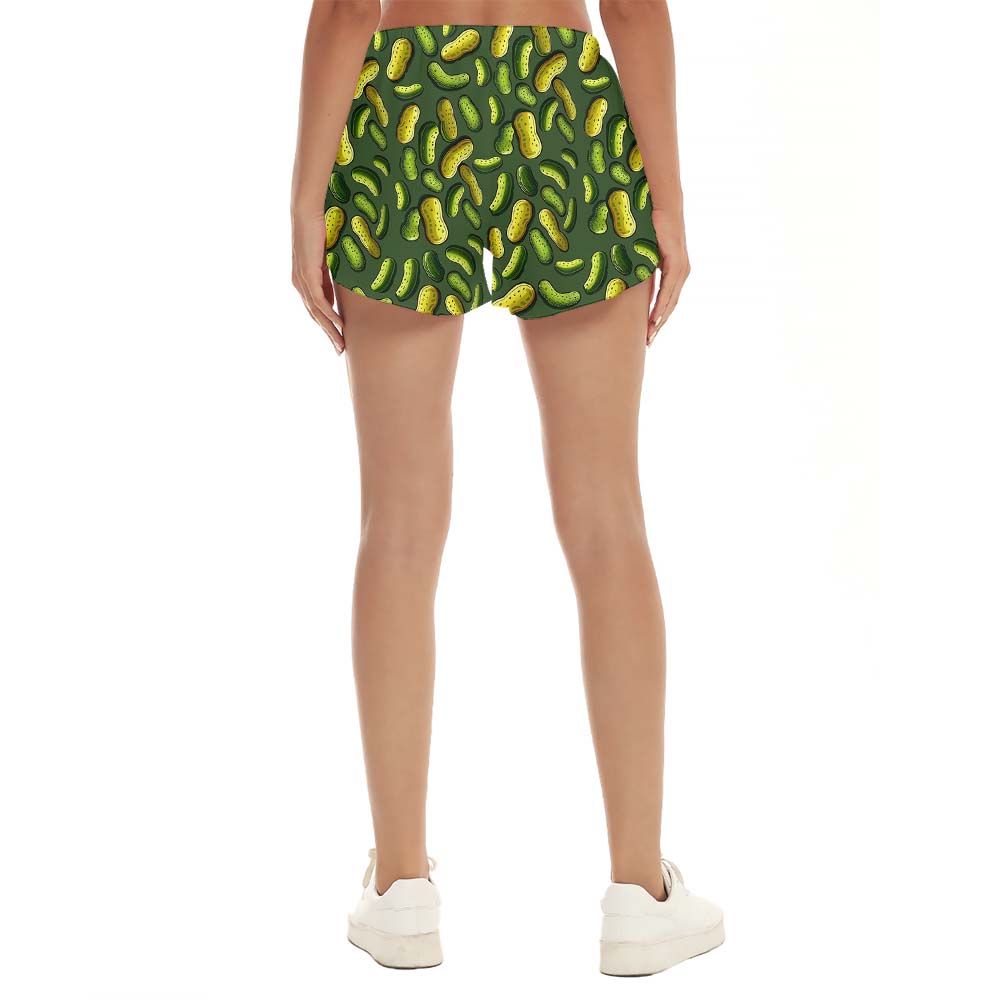 Cute Pickle Green Women's Hawaiian Shorts
