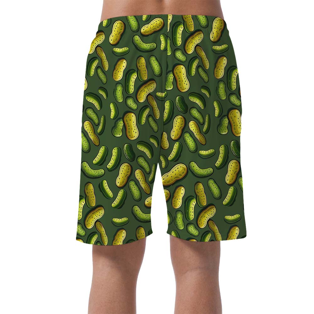 Pickle Green Tropical Men's Hawaiian Shorts