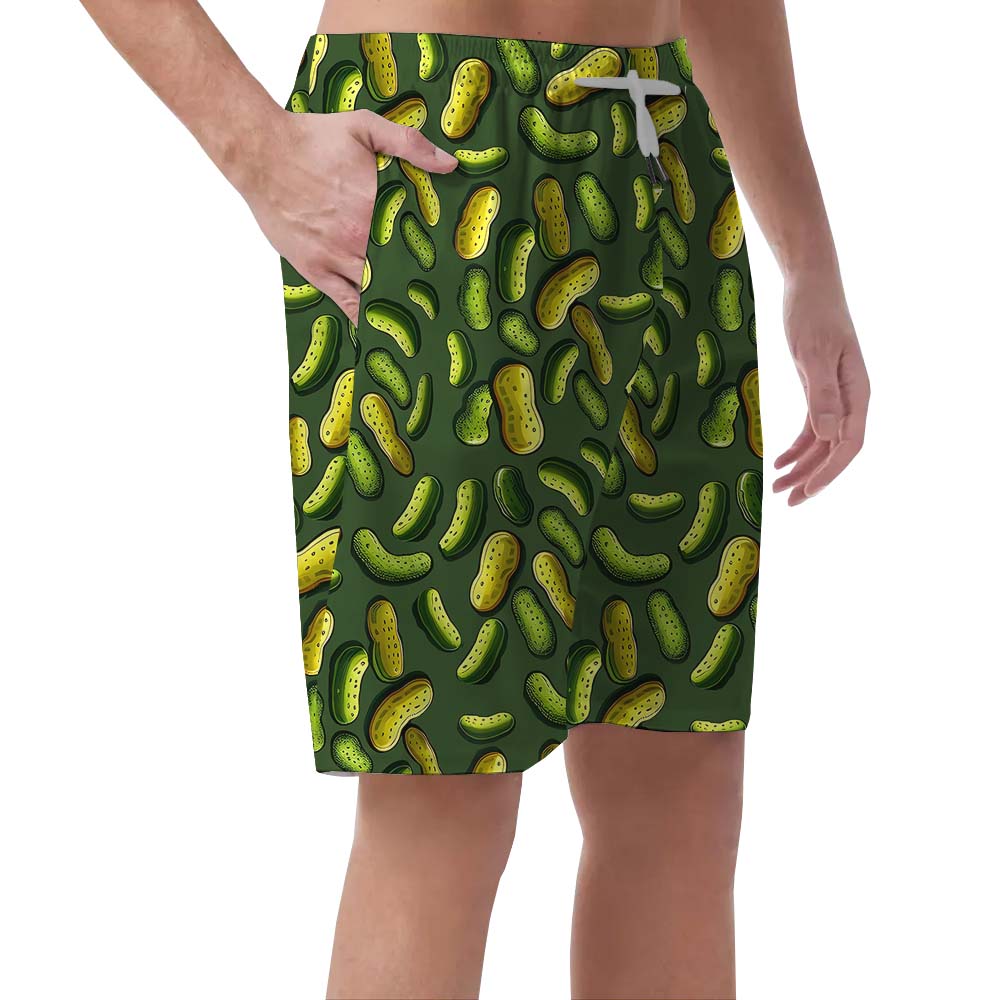 Pickle Green Tropical Men's Hawaiian Shorts