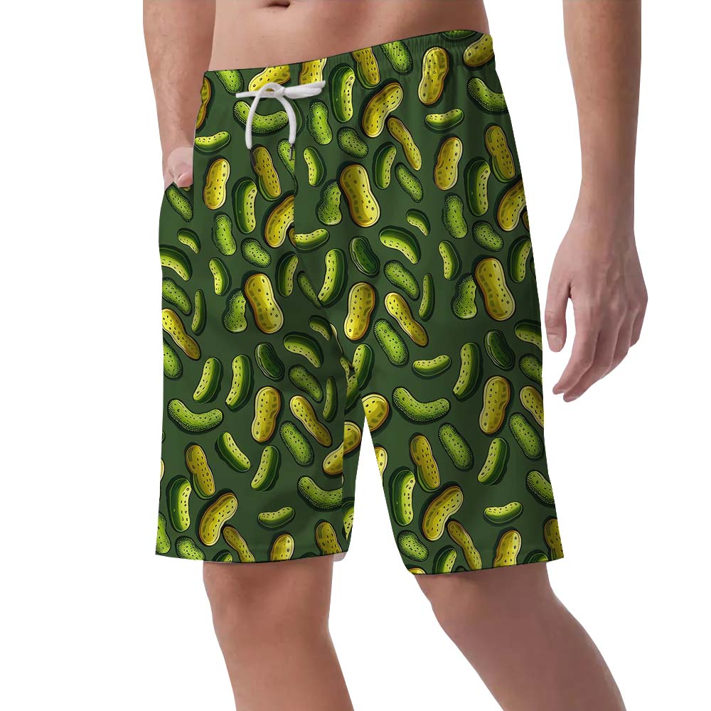 Pickle Green Tropical Men's Hawaiian Shorts