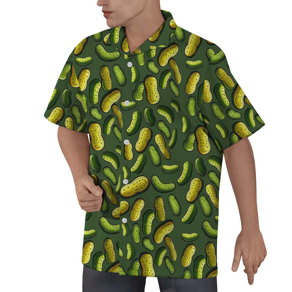 Pickle Short Sleeve Hawaiian Shirt For Men