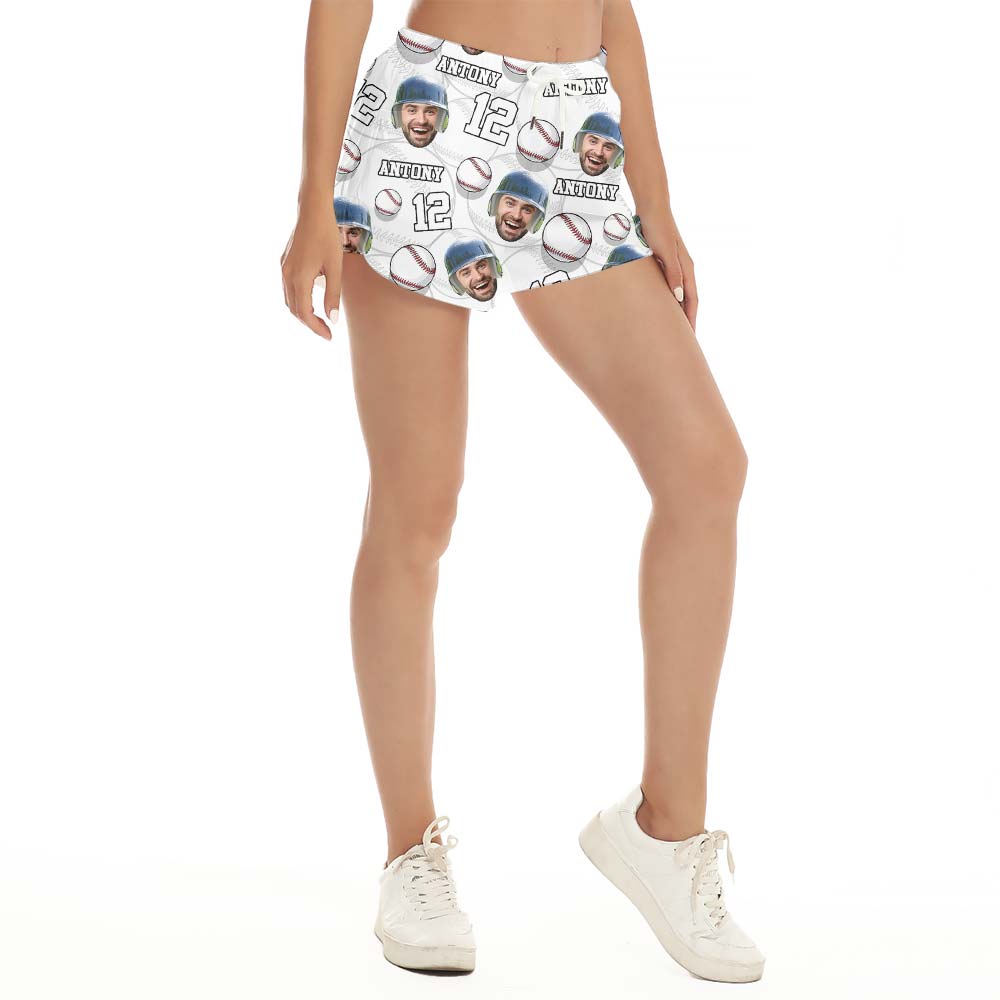 Custom Hawaiian Shorts Women Baseball Lover