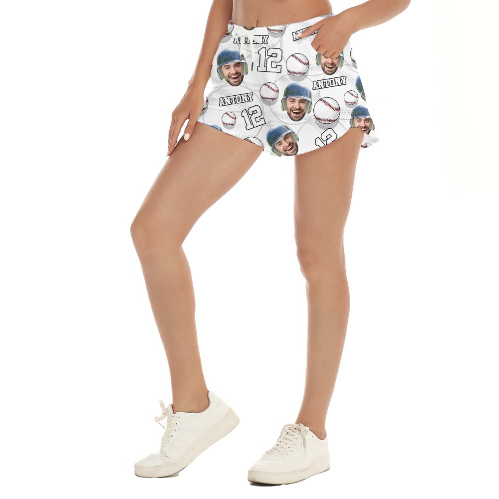 Custom Hawaiian Shorts Women Baseball Lover