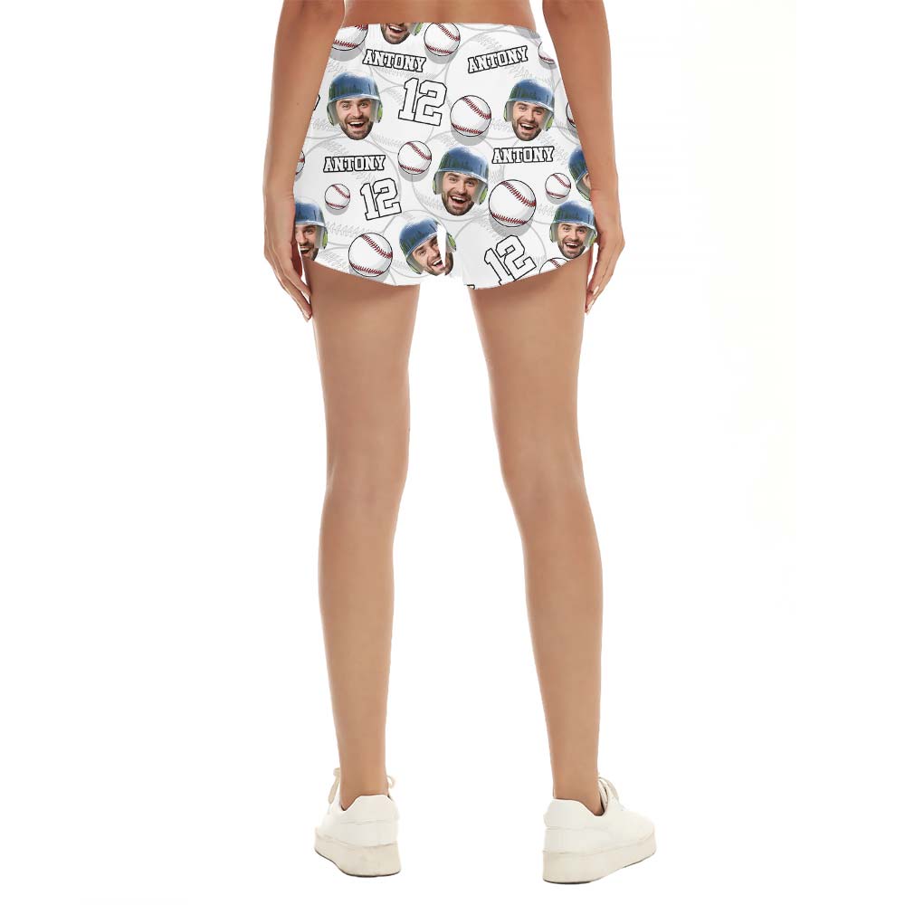 Custom Hawaiian Shorts Women Baseball Lover
