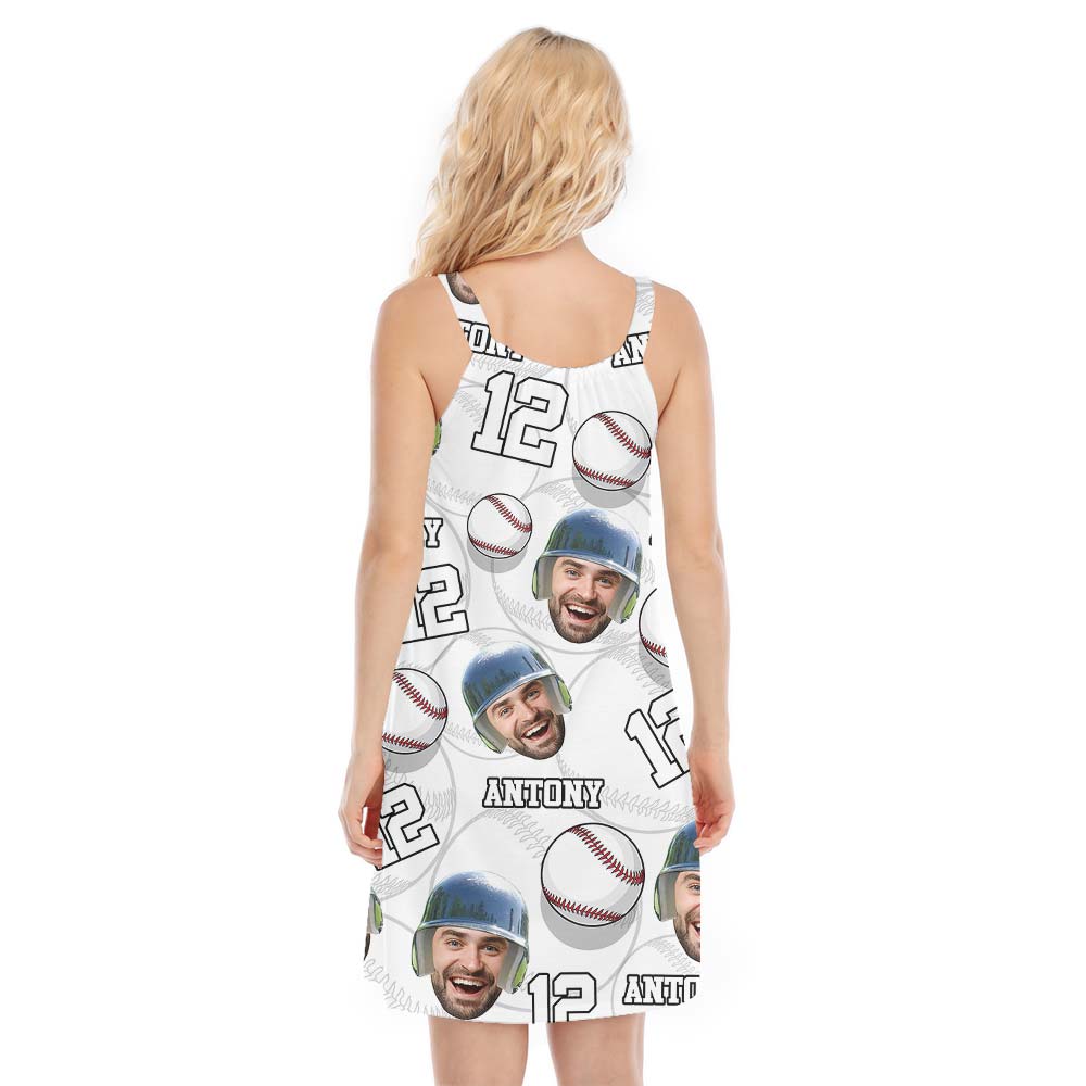 Baseball Hawaiian Cami Dress With Your Lover