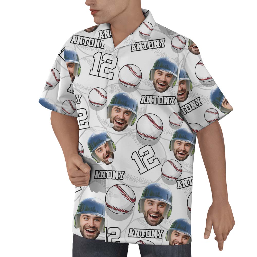 Baseball Custom Face Hawaiian Shirt Men