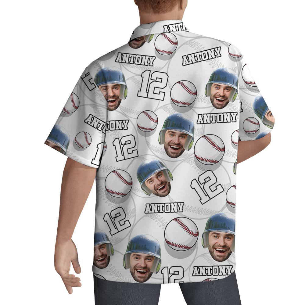 Baseball Custom Face Hawaiian Shirt Men