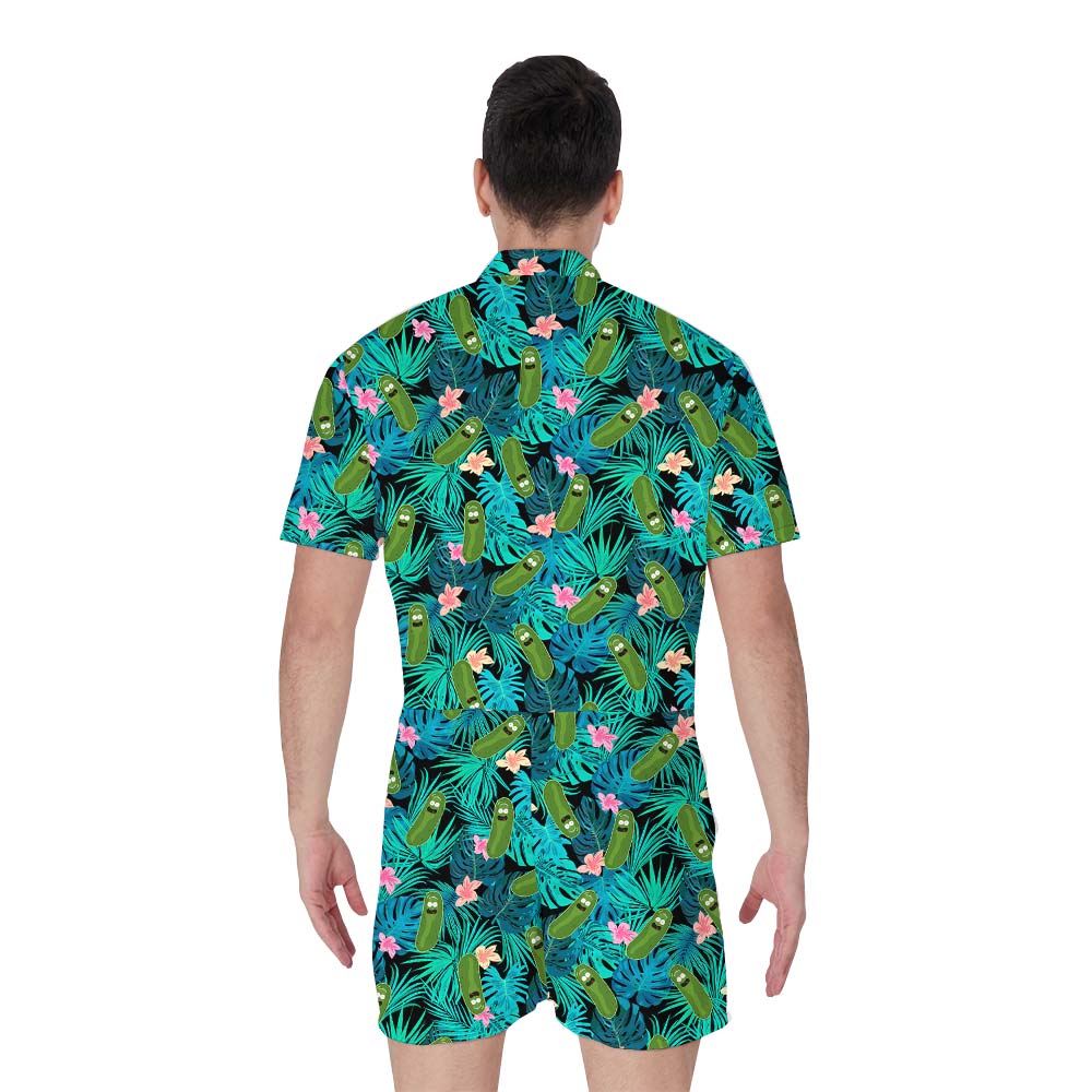 Pickle Tropical Green Men's Romper