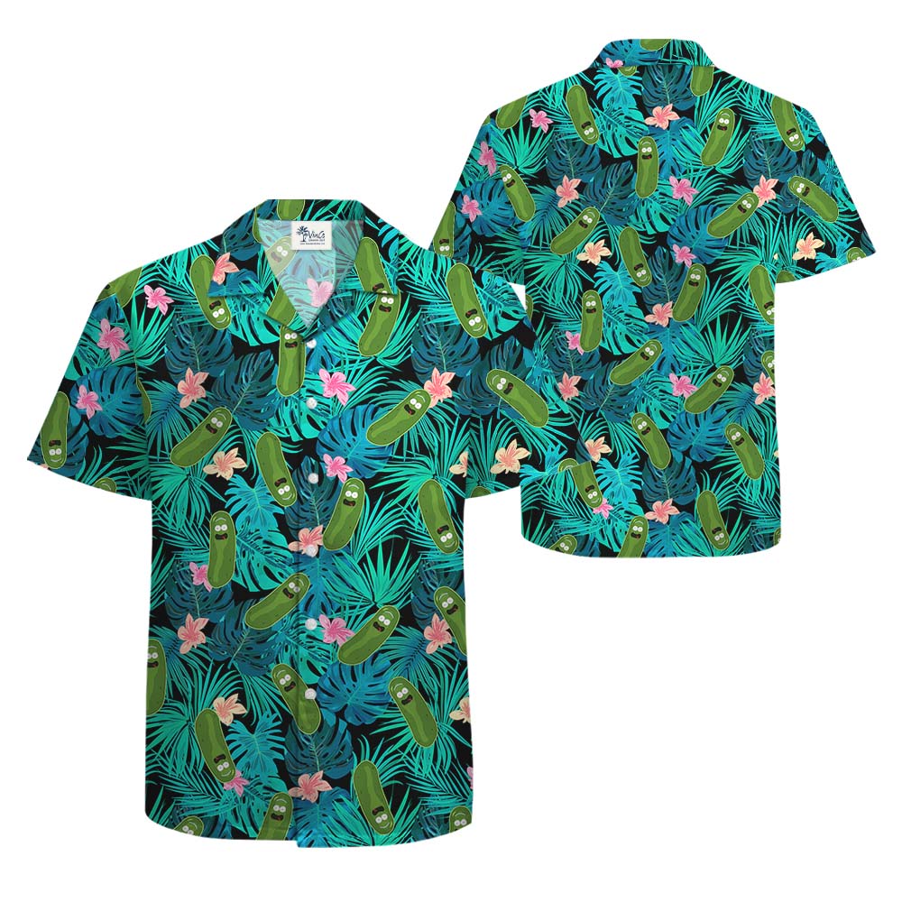 Pickle Green Hawaiian Shirt For Men